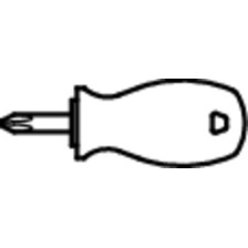 626TBI-Destornillador extracorto Phillips-PH1 x 25