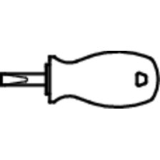 627TBI-Destornillador extracorto plano-1.2 x 6.5 x 25