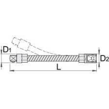 188.4/2F-Extensión 1/4 flexible-1/4 x 150