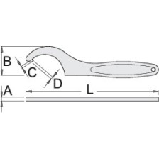 255/2-Llave de gancho-30 - 32