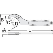 255/2F-Llave de gancho articulada-15 - 35