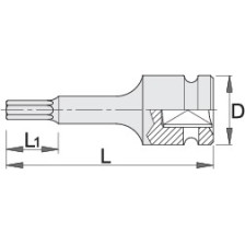 231/4AHX-Vaso 1/2 de impacto con punta hexagonal-14