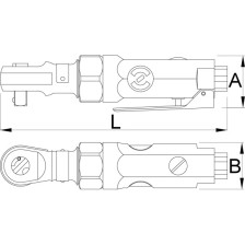 1531-Carraca neumática reversible de 3/8-3/8