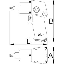 1571 Martillo neumático reversible de 3/4 3/4