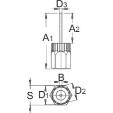 1670.7/4-Llave extractor de cassette con pasador guía
