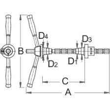 1680/4-Prensa para juego de dirección y rodamientos 1 x 1.1/8 x 1.1/4 x 1.1/2