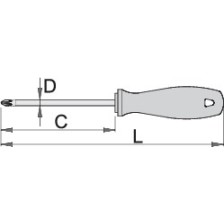 615CR-Destornillador Phillips-PH1 x 80