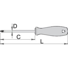 625CR-Destornillador PZ-PZ 1 x 80