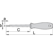 603VDE-Destornillador plano aislado-0.4 x 2.5 x 75