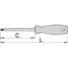 613VDE-Destornillador Phillips para electricísta, aislado-PH2 x 100