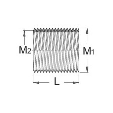 1695.4A-Corrector de rosca para el eje del pedal, Izquierdas 10 pzas 5/8L x 24
