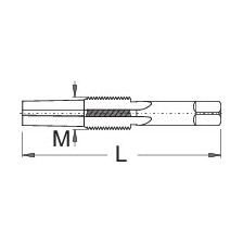 1695.1AL-Macho para roscar bielas de pedalier, izquierdas 5/8 x 24 TPI