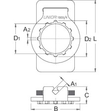 1669/4-Llave de bolsillo para rueda libre y niples