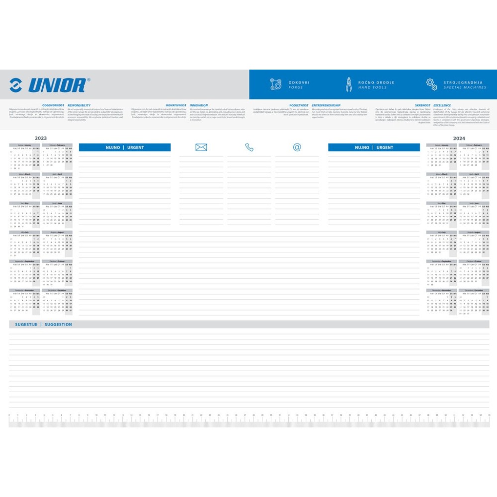Bloc de notas de mesa Unior, 1824