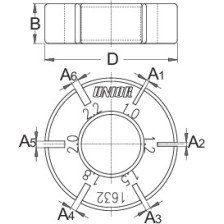 1632-Llave de fijación del niple de radios planos
