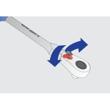 238.1/1FBI-Carraca 3/8 flexible reversible-3/8