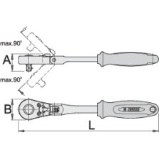 238.1/1FBI-Carraca 3/8 flexible reversible-3/8