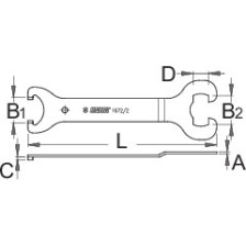 1672/2-Llave para eje del centro, para modelos más antiguos