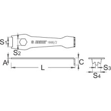 1668/2-Llave para las tuercas de la corona