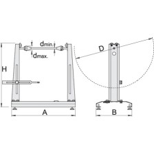 3302/6-Soporte para centrado de llantas de motocicleta