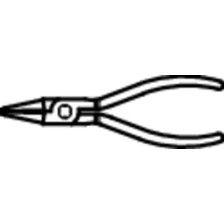 536PLUS/1DP-Alicate para arandelas interiores, boca recta-140 x 12 - 25