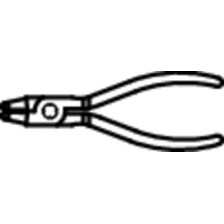 538PLUS/1DP-Alicates para apliques de pared interior, boca curva - 140 x 12 - 25