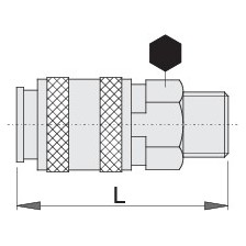 1506KZ10-Válvula corrediza para tubo neumático-3/8