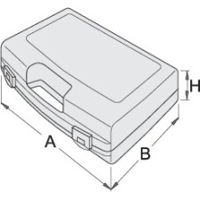 981PBM5-Caja de plástico para los vasos-244 x 207 x 59