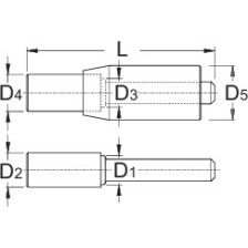 1701/5-Juego de extractor del buje 12 - 12,7