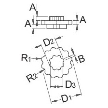 1609.1/2-Llave para Shimano tornillo de plástico