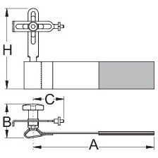 1753/6 - Centrador de rueda de bolsillo.