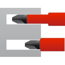 604VDETBI-Destornillador para electricista con hoja fina aislada VDETBI-1.0 x 5.5 x 125