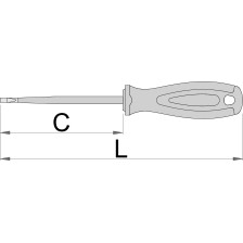 611VDETBI-Destornillador PH con hoja fina aislada VDETBI-SLPH2