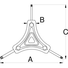 1781/2TX-US-Llave triple Torx 10x15x25