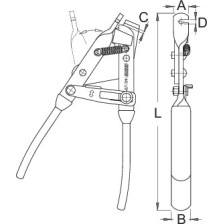 1642.1/2P-US- Pinzas para tensor de cable