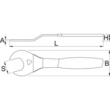 1618/2DP-US-Llave para conos, acodada 36