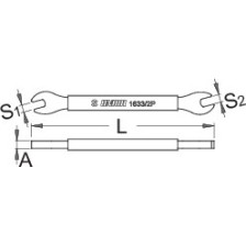 1633/2P-US Llave para niples de radios 3,3 x 3,45