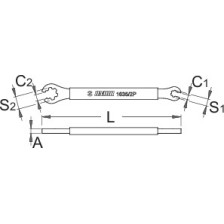 1635/2P-US** Llave para niples de radios Mavic