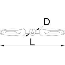 1695/4BI-US-Mango para macho para roscar para pedales