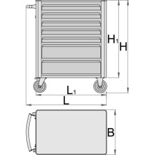 940EV4BLOCK-Carro de herramientas Eurovision con sistema de bloqueo-800 x 440 x 923