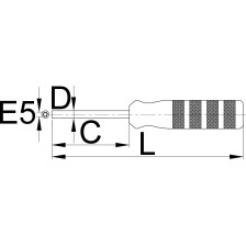 1751/2DT-Destornillador con boca roscada DT Swiss® SQUORX E 5