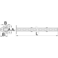 990SM Apoyo central del panel frontal 32 x 45 x 1155