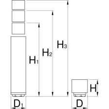 990LBH Juego para el ajuste alto de apoyo 990LB