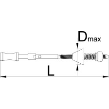 1694.2/4-Tubo de cabeza orientado hacia el marco de la herramienta
