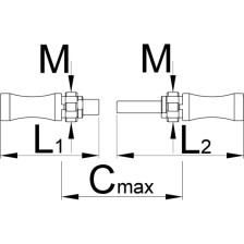 1698.3- Conjunto de adaptador y llaves 1698 36 x 24 TPI