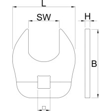 1725/2CF- Llave fija de pata de gallo 32