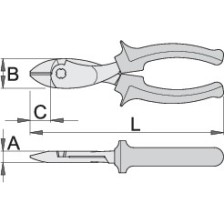 466/1BI-H-Alicate corte diagonal reforzado, para un trabajo seguro en las alturas - 466/1BI-H -180