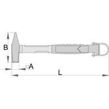 812-H Martillo cerrajero, para un trabajo seguro en las alturas 500