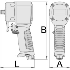 1563-Llave de impacto corta de 1/2