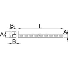 990SR-BLACK Apoyo derecho del panel frontal NEGRO 32 x 45 x 1155